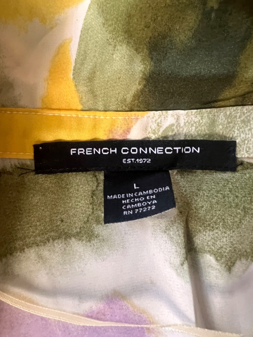 NWT French Connection abstract colorful shirt dress - Picture 13 of 13